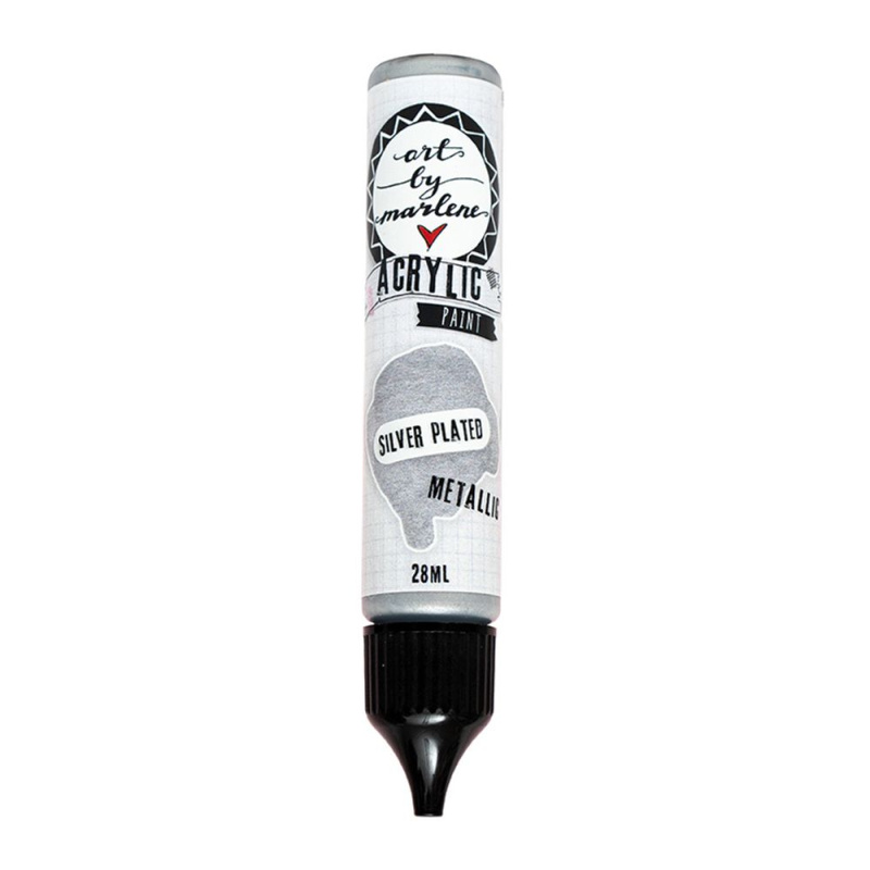 Akrylová barva Studio Light, kolekce ABM, 28 ml – metalická stříbrná Aladine