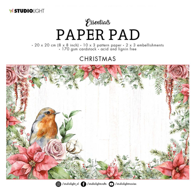 Studio Light Kreativní blok Studio Light, 20x20 cm, 36 l. - Vánoce na horách