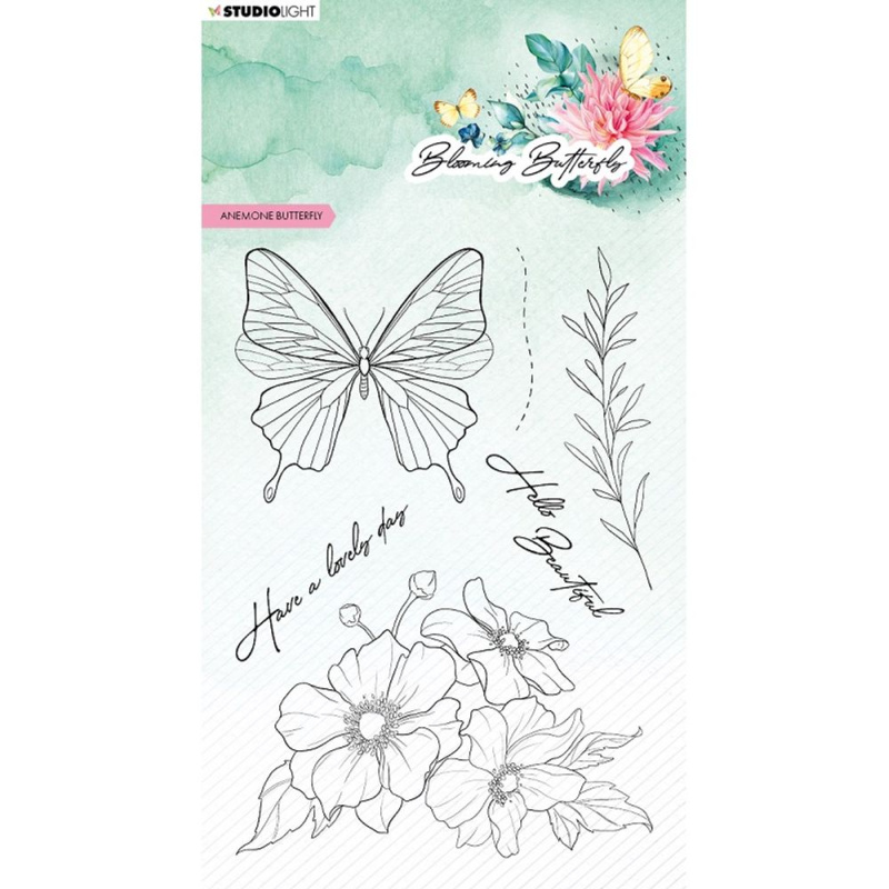 Gelová razítka Studio Light Blooming Butterfly (6 ks) – sasanka Aladine