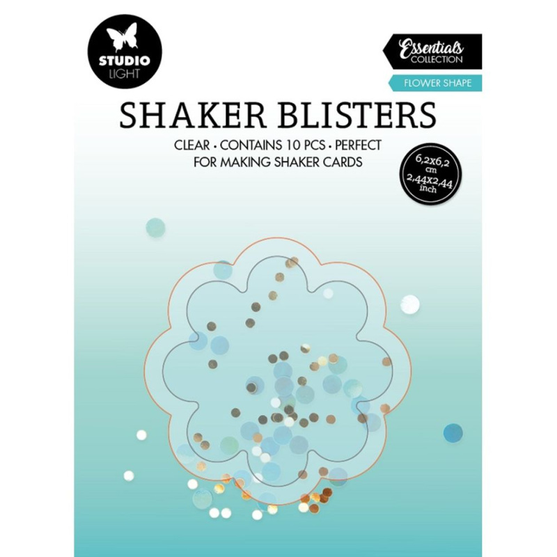 Plastová krytka na výrobu chrastidla Studio Light, 6,2 x 6,2 cm (10 ks) – květina Aladine