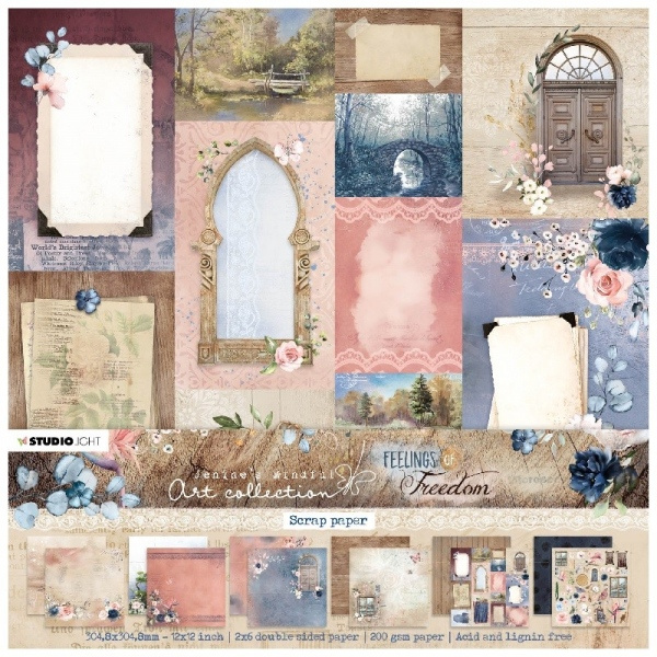 Sada scrapbookových papírů Studio Light, 30,5 x 30,5 cm – Feelings of Freedom Aladine
