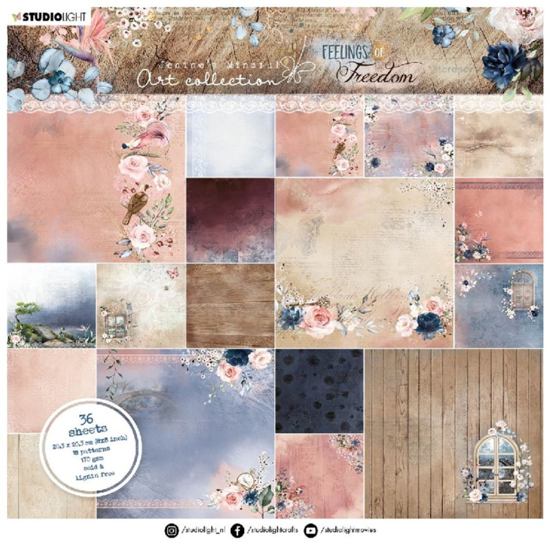 Studio Light Blok podkladových papírů Studio Light "Feelings of Freedom", 20,3x20,3 cm, 36 l.