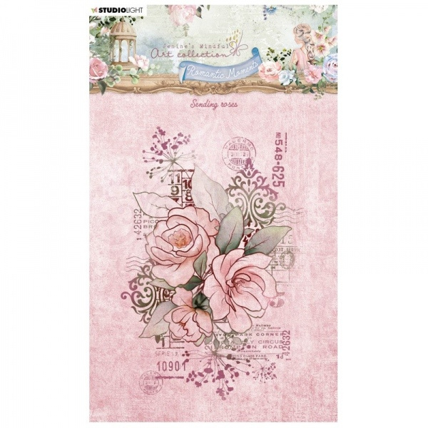 Gelové razítko Romantic Moments, 8,8x12,9 cm – Růže Aladine