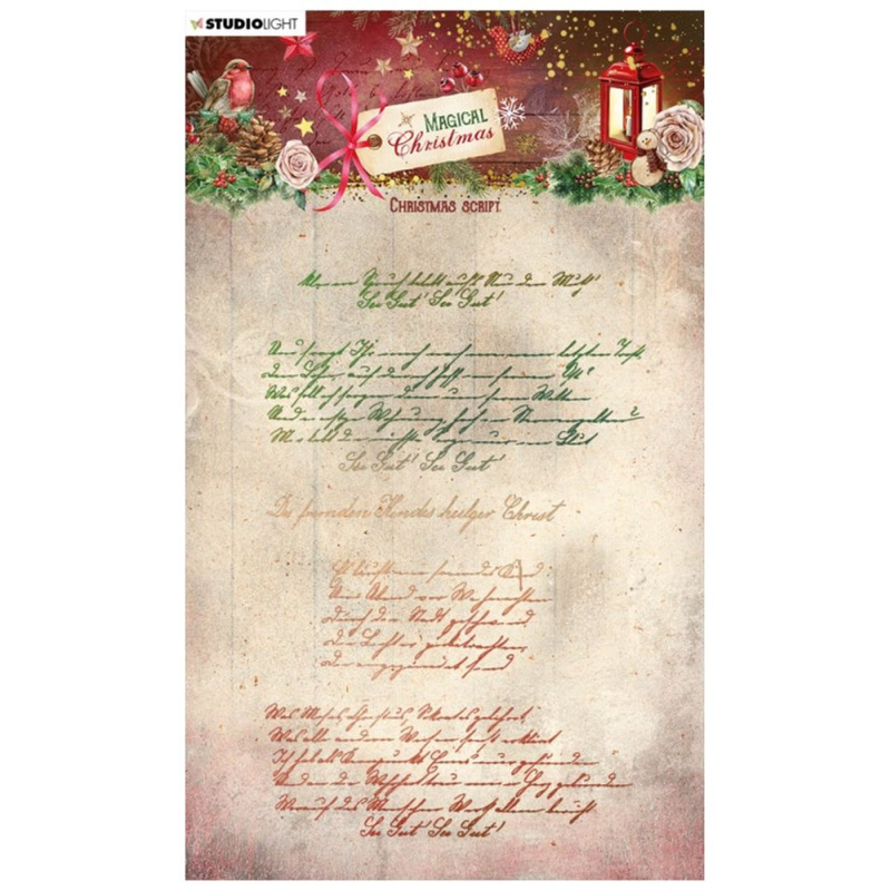 Gelové razítko Magical Christmas - Písmo Aladine