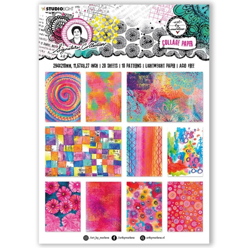 Studio Light Blok vzorovaných papírů Studio Light "Signature Collection", A4, 20 l. - strakaté