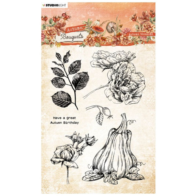 Gelová razítka Autumn Bouquets, 5 ks - Květy podzimu Aladine