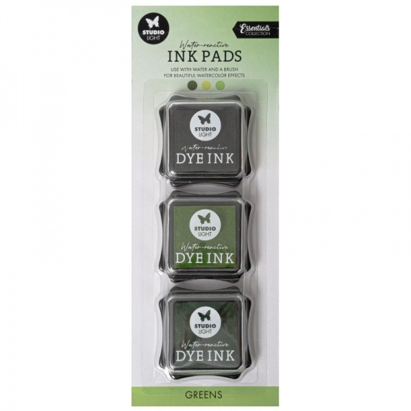 Studio Light Razítkovací polštářky Studio Light Dye Ink, 3 ks - zelené