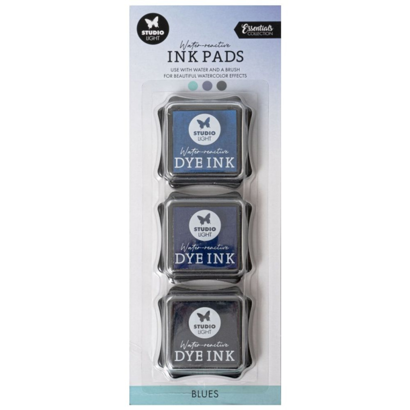 Studio Light Razítkovací polštářky Studio Light Dye Ink, 3 ks - modré