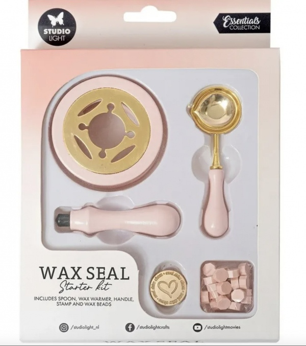 Pečetní sada Studio Light - Růžové srdce Aladine
