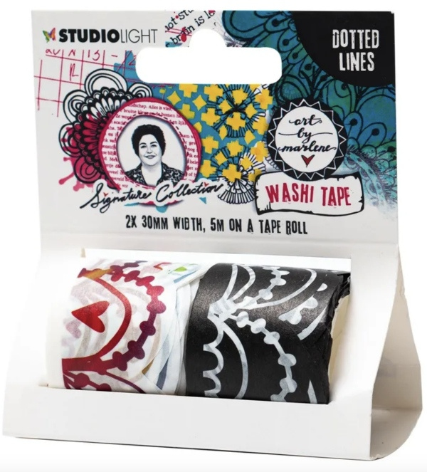 Washi páska Signature Collection“, 2 ks - Tečkované čáry Aladine