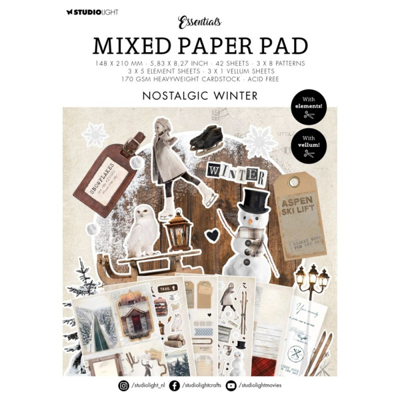 Kreativní blok Nostalgic Winter, 42 l. - Zimní nostalgie Aladine