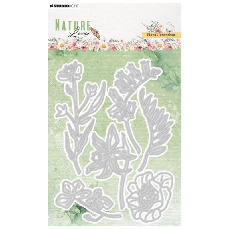 Studio Light Vyřezávací šablony Studio Light "Nature Lover“, 6 ks - Kvetoucí větvičky