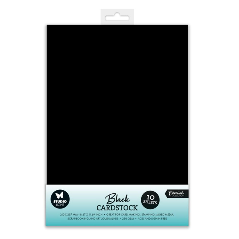 Sada papírů Studio Light, A4, 10 l. - černé Aladine