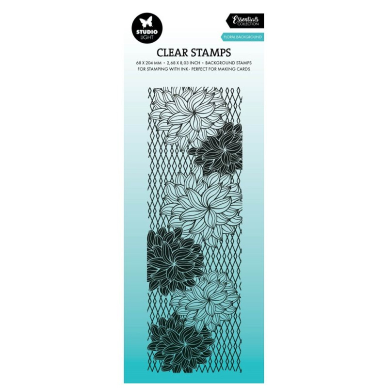 Studio Light Gelové razítko Studio Light, 6,8x20,4 cm - Květinové pozadí