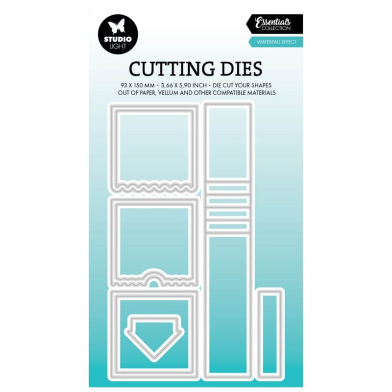 Studio Light Vyřezávací šablony na přání Studio Light, 9 ks - Kaskádové přáníčko