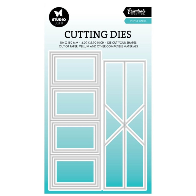 Studio Light Vyřezávací šablony na přání Studio Light, 10 ks - Pop-up přáníčko