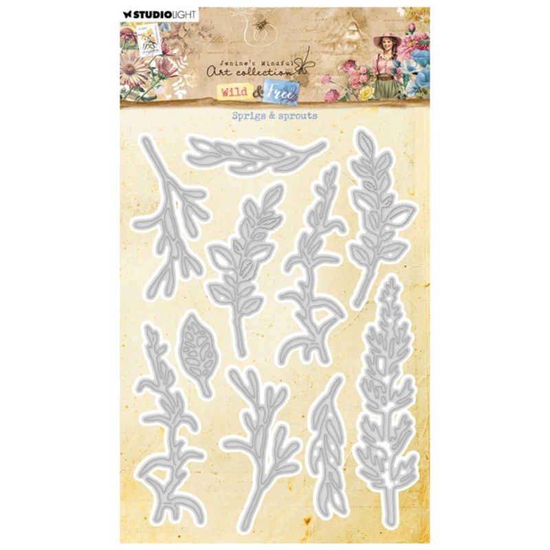 Studio Light Vyřezávací šablony Studio Light "Wild & Free", 10 ks - Ratolesti
