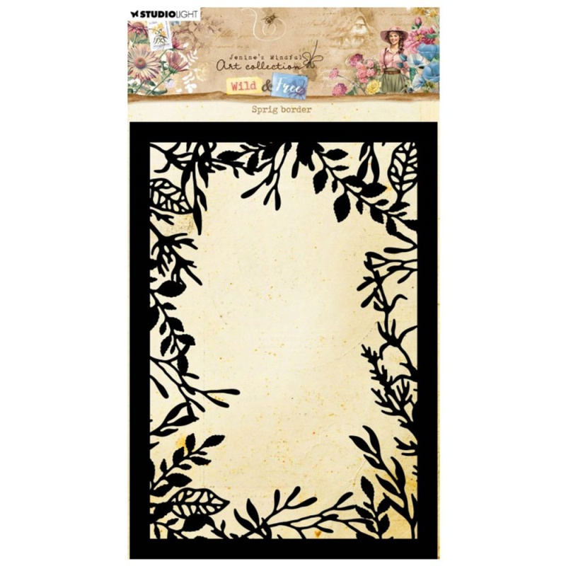 Šablona Studio Light aquot;Wild a Freeaquot;, A5 - Rámeček z ratolestí Aladine