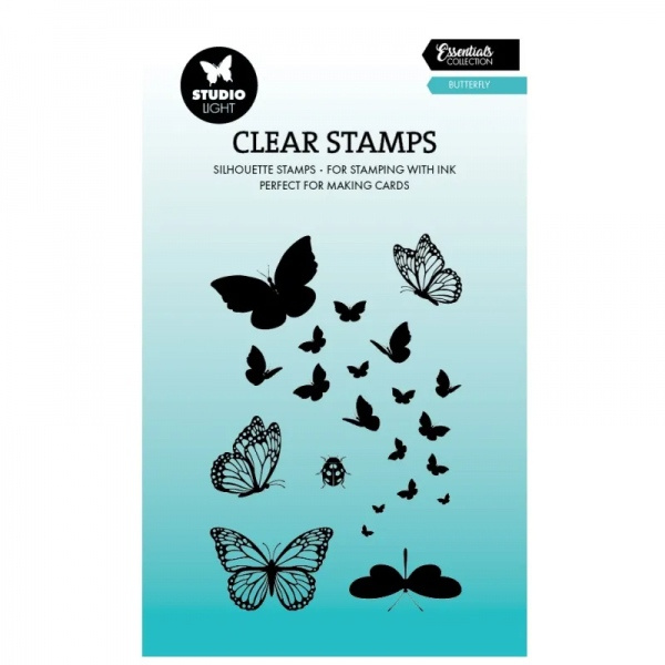 Studio Light Gelová razítka Studio Light, 6 ks - Motýli, siluety