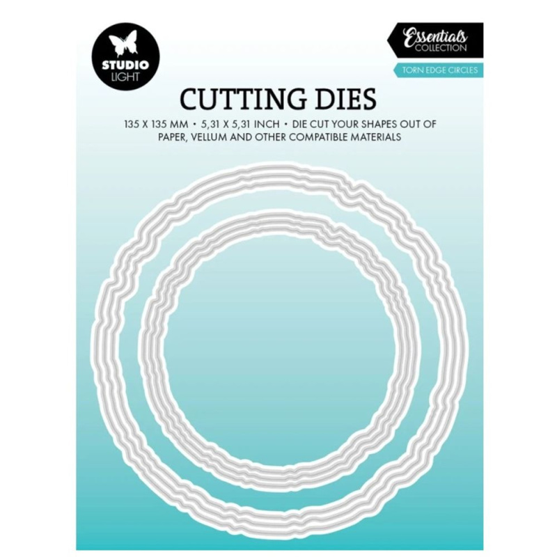 Studio Light Vyřezávací šablony Studio Light, 6 ks - Otrhané kruhy