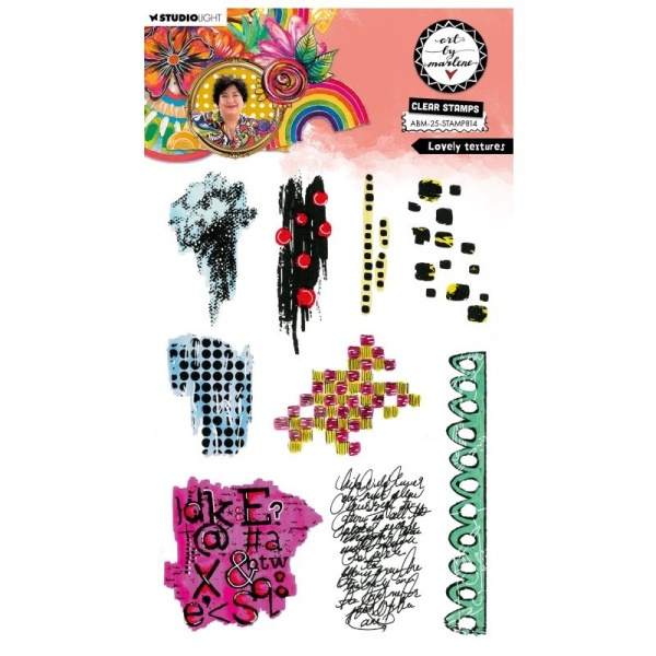 Studio Light Gelová razítka Studio Light "25“, 9 ks - Hravé textury
