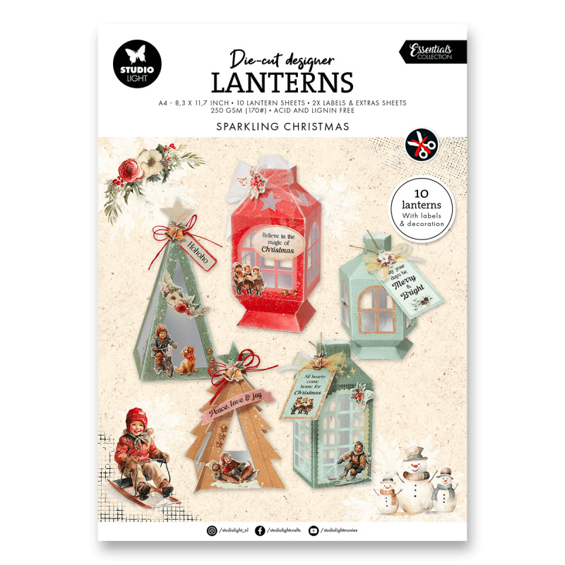 Studio Light DIY Vánoční lucerny Studio Light, A4, 12 l. - Dárkové
