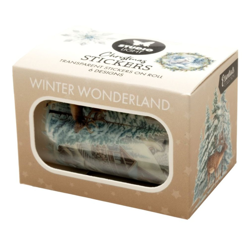 Studio Light Průhledné samolepky Studio Light "Winter Wonderland" - Zima se zvířátky