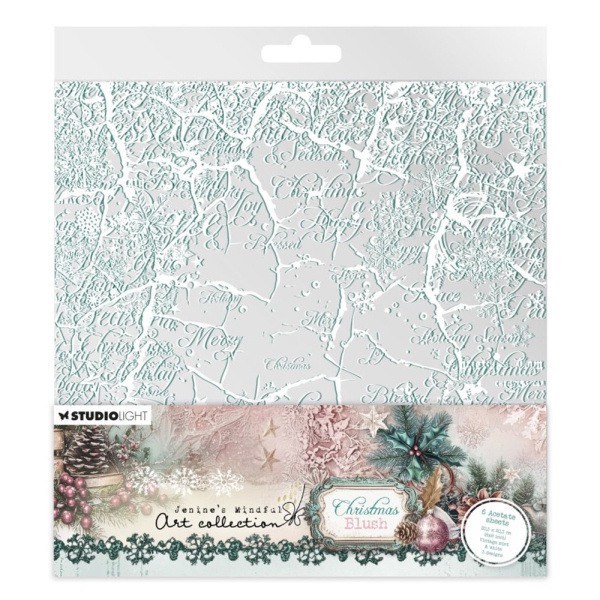 Studio Light Acetátová fólie Studio Light "Christmas Blush“, 6 ks - Bílé a mátové Vánoce