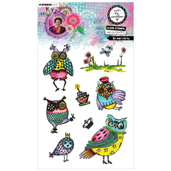 Studio Light Gelová razítka Studio Light "26“, 8 ks - Sovy slaví