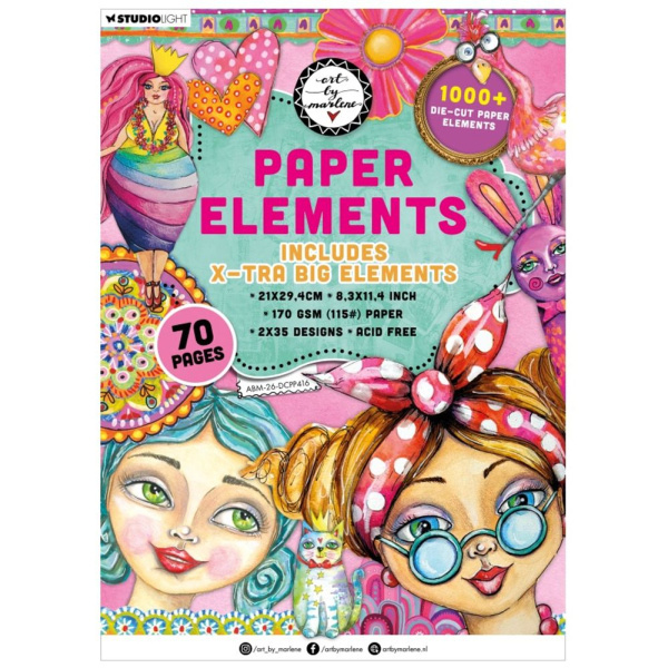 Studio Light Blok s papírovými výseky Studio Light "26", A4, 70 l. - Extra velké