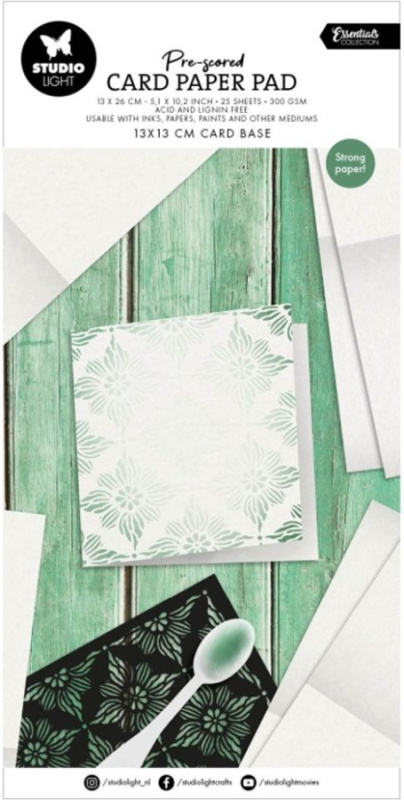 Studio Light Základy přání v bloku Studio Light, 25 l. - Přání 13x13 cm