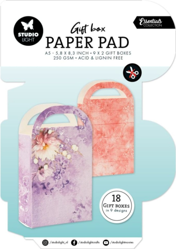 Studio Light DIY Dárkové taštičky Studio Light, A5, 18 l. - Květinové