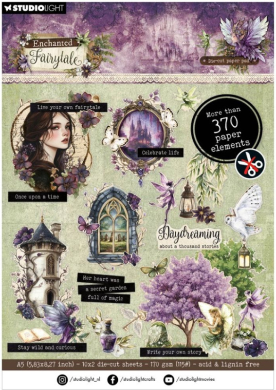 Studio Light Blok s papírovými výseky Studio Light "Enchanted Fairytale", A5, 20 l.