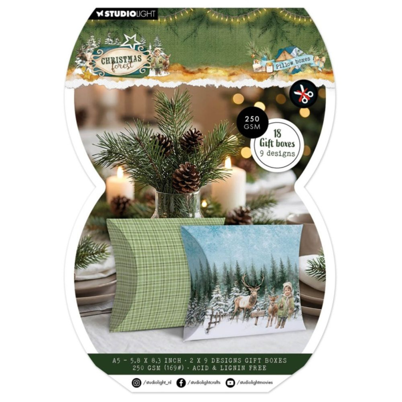 Studio Light DIY Dárkové krabičky Studio Light "Christmas Forest", A5, 18 l. - Vánoční lesík