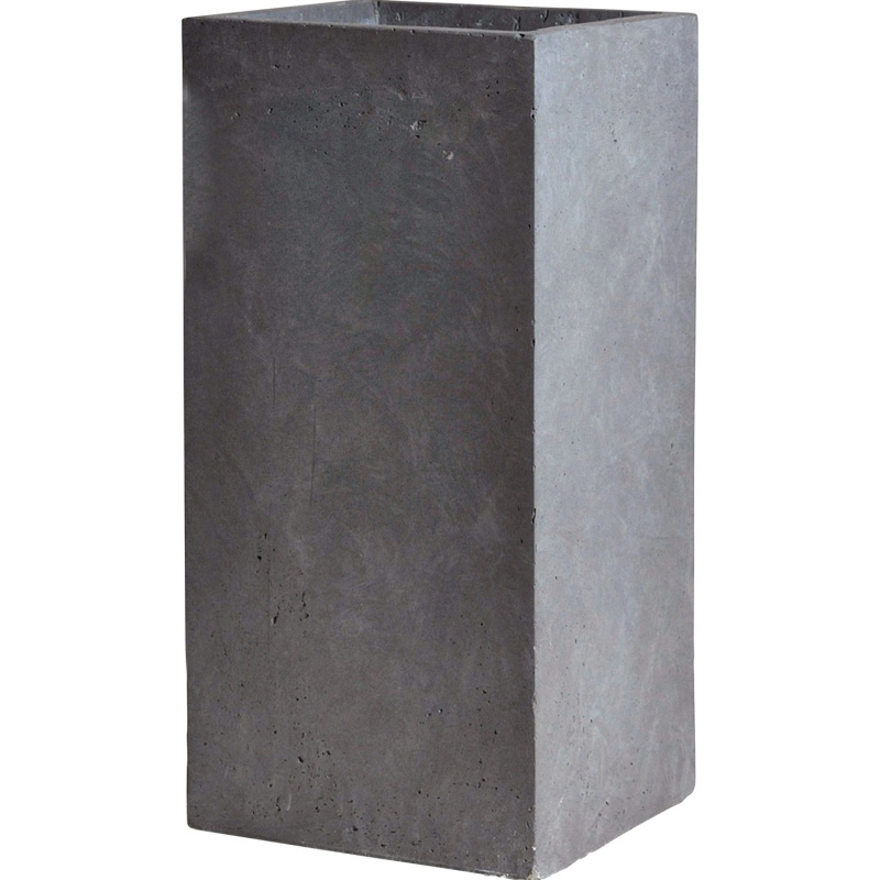 Mega Collections Květináč Clayfibre Cubi High autentická šedá 28 x 28 x 60 cm