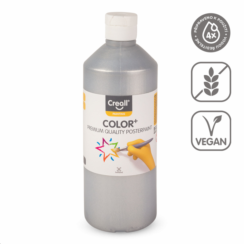 Temperová barva Creall 500 ml - stříbrná
