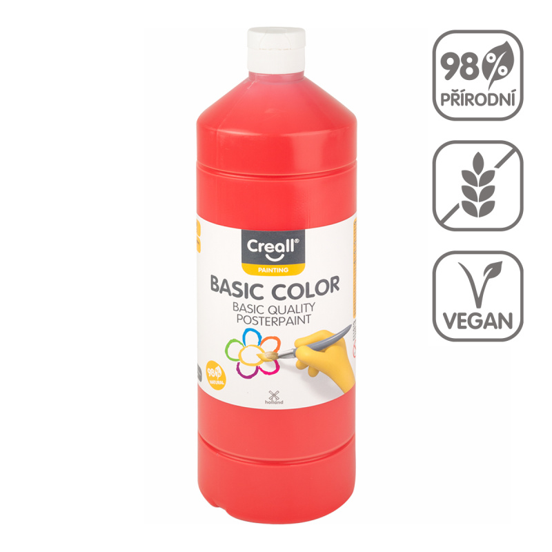 Temperová barva Creall - 1 L - červená