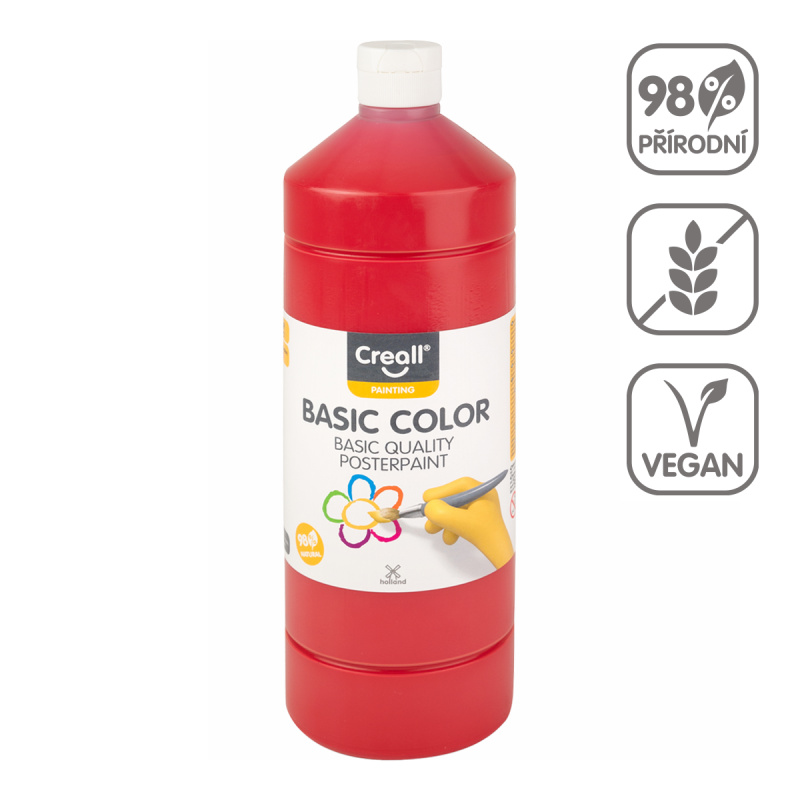 Temperová barva Creall - 1 L - základní červená