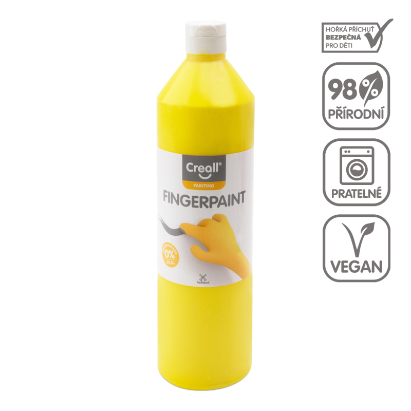 Prstová barva HAPPY INGREDIENTS, žlutá - 750 ml