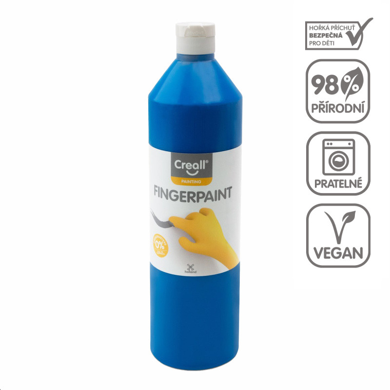 Prstová barva HAPPY INGREDIENTS, modrá - 750 ml