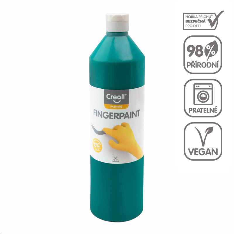 Prstová barva HAPPY INGREDIENTS, zelená - 750 ml