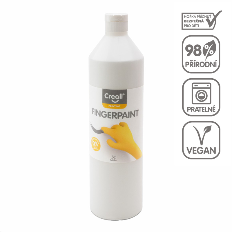 Prstová barva HAPPY INGREDIENTS, bílá - 750 ml