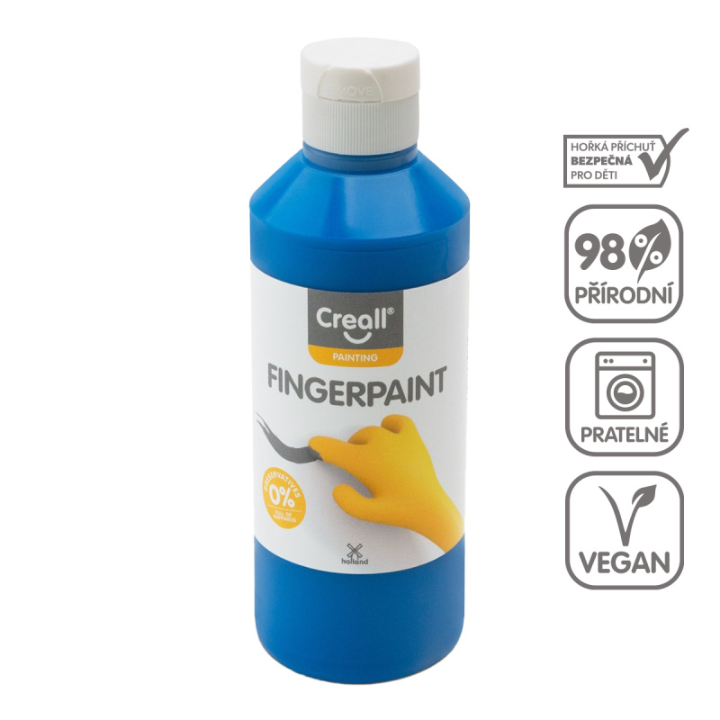 Prstová barva HAPPY INGREDIENTS, modrá - 250 ml