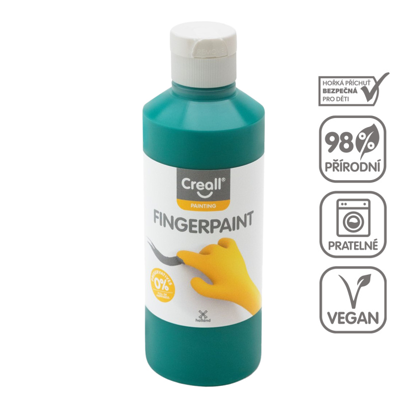 Prstová barva HAPPY INGREDIENTS, zelená - 250 ml