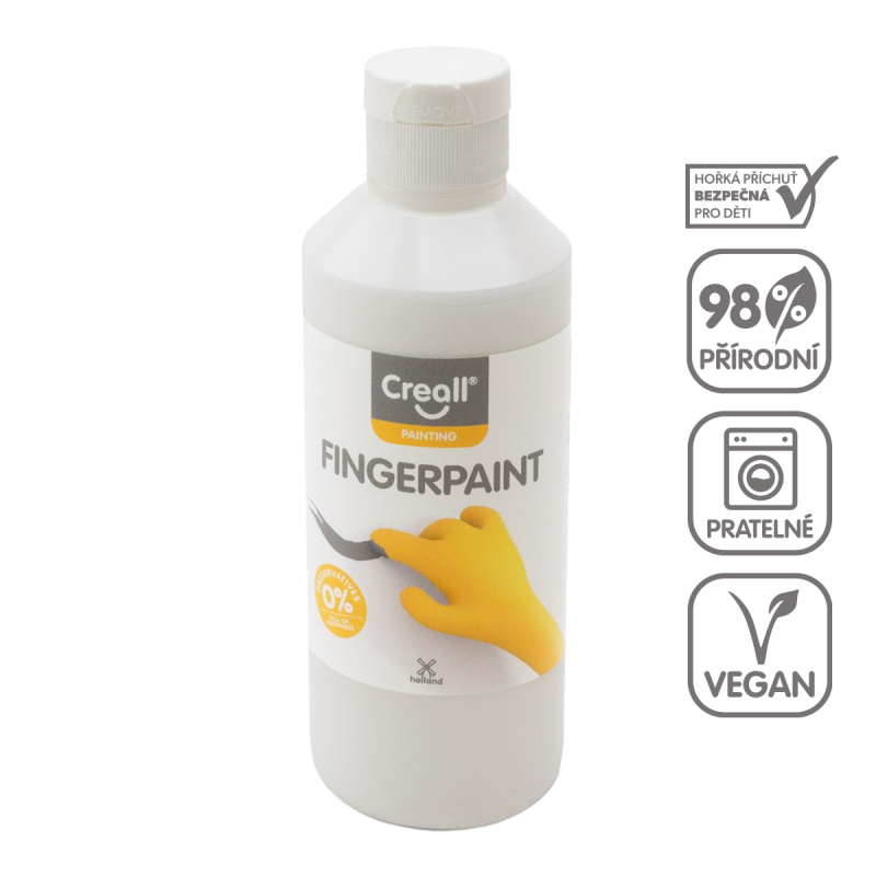 Prstová barva HAPPY INGREDIENTS, bílá - 250 ml