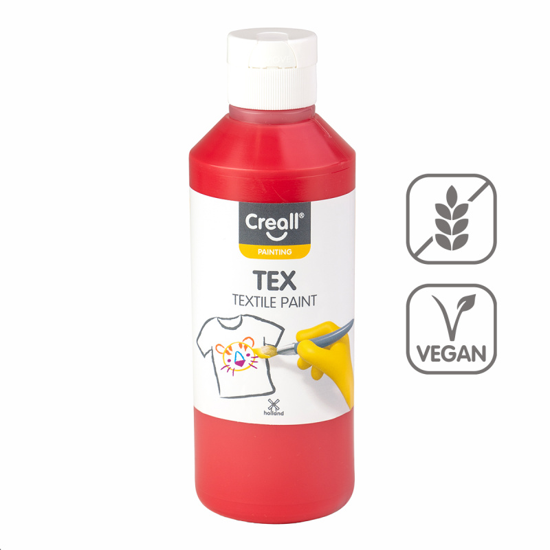 Textilní barva Creall TEX, 250 ml, červená