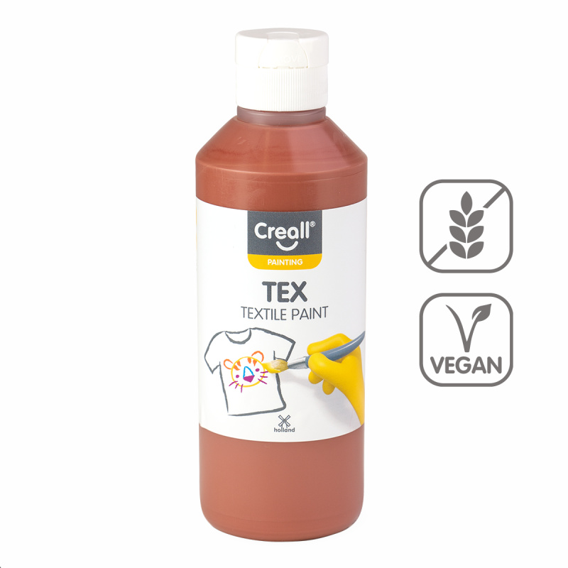 Textilní barva Creall TEX, 250 ml, hnědá