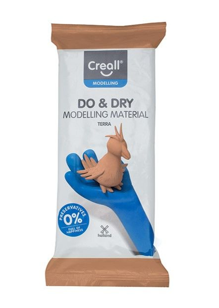 Samotvrdnoucí modelovací hmota Creall DO&DRY, hypoalergenní, 1000 g, terakota