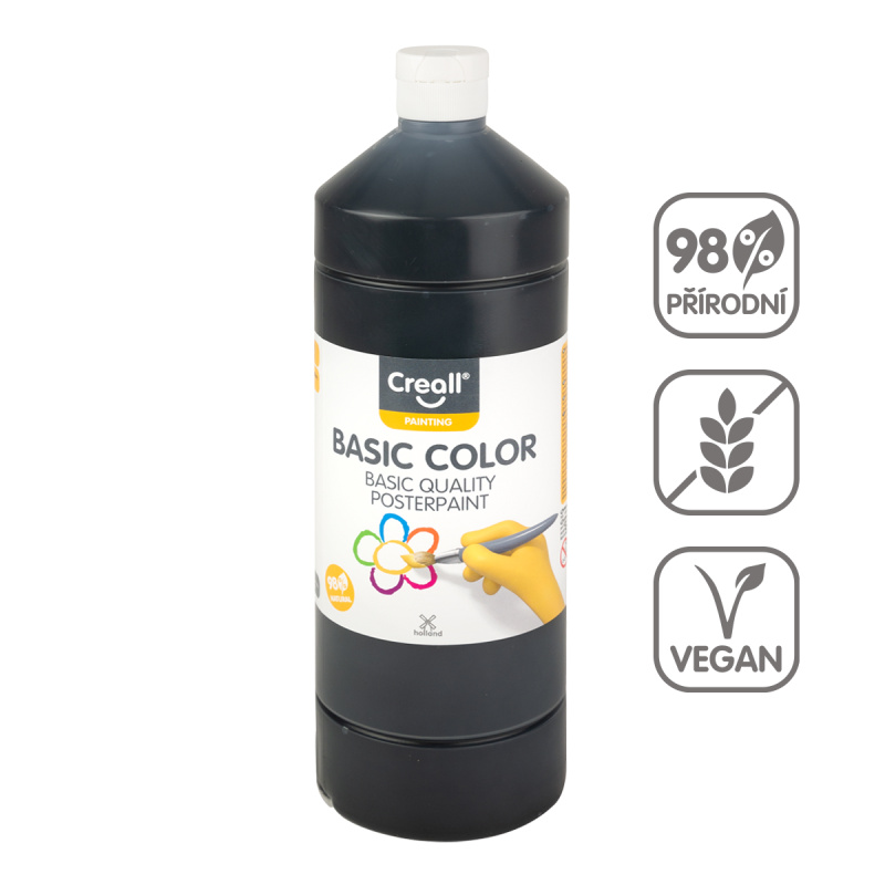 Temperová barva Creall 500 ml - černá