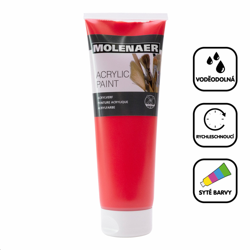 Akrylová barva Molenaer 250 ml - cihlová